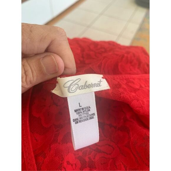 Cabernet Red Lace Body Suit - Picture 2 of 11